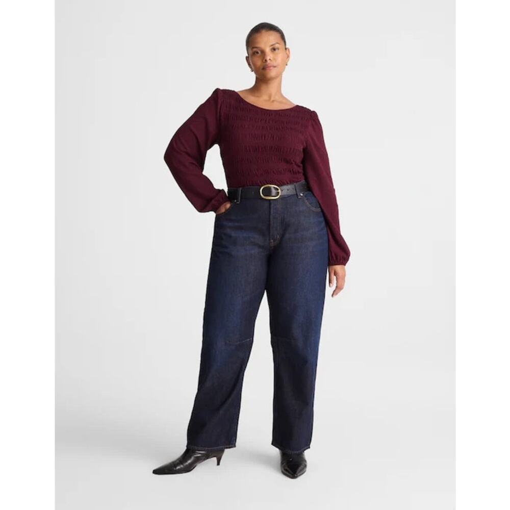 Madewell The Plus Darted Barrel-Leg Jean in Foundry Wash Size 16W